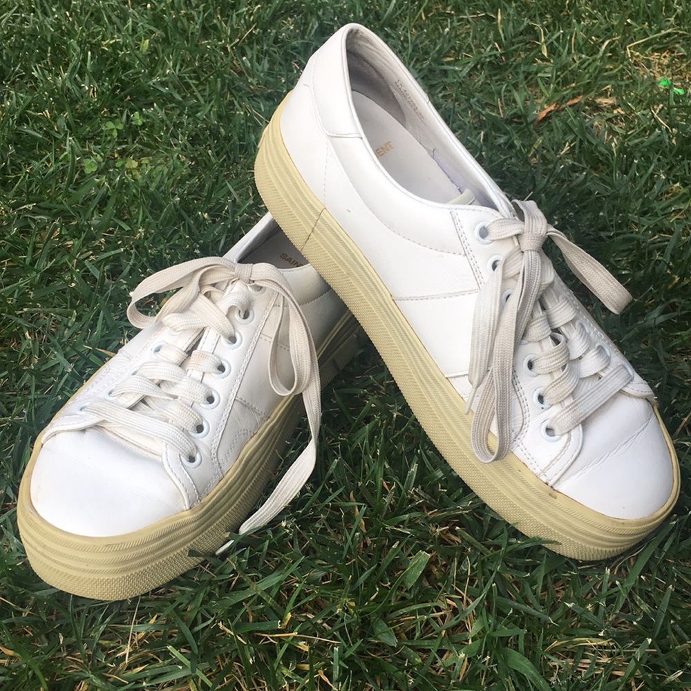 White Saint Laurent Sneakers